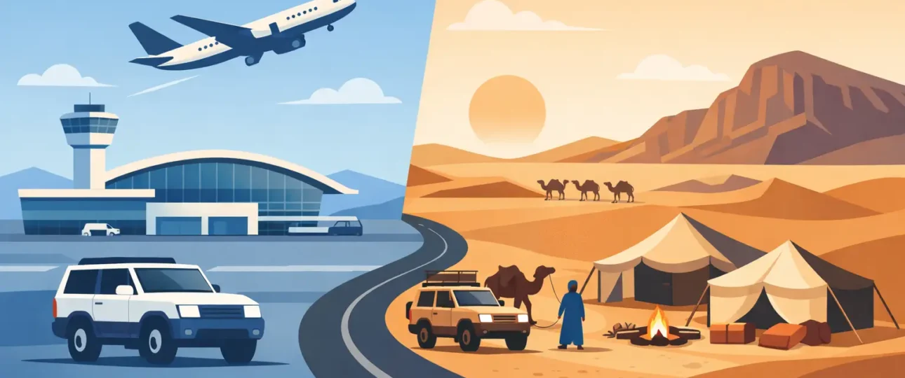 Airport to Desert Camp Logistics in Mauritania