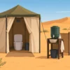 Mauritania Desert Camp Toilets and Hygiene