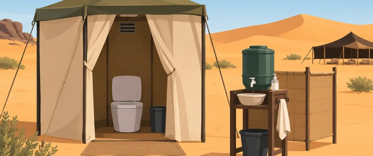 Mauritania Desert Camp Toilets and Hygiene